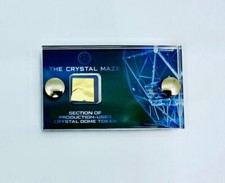 TV Prop display Crystal Maze production Used token section with COA