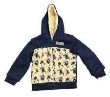 Marvel Super Hero's Youth Plush Blue Size 3T Full Zip Fleeced Hoodie