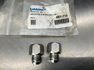 #ad #ad 2 316 Stainless Steel Hydraulic Fitting 10FJ 08MJ Reducer $12.50