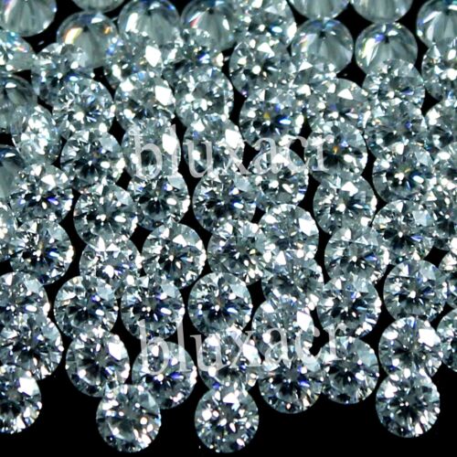 50 Pcs Lot Natural DE Color VVS1 White 2.50 MM Round Loose Diamond Brilliant Cut - Picture 3 of 8