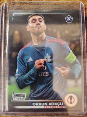 2022-23 Stadium Club Chrome UEFA Orkun Kokcu Rookie RC #93 Feyenoord | eBay