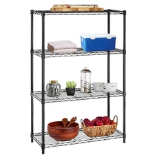 4-Tier Garage Shelves Metal Garage Shelving Heavy Duty Storage Rack Adjustable