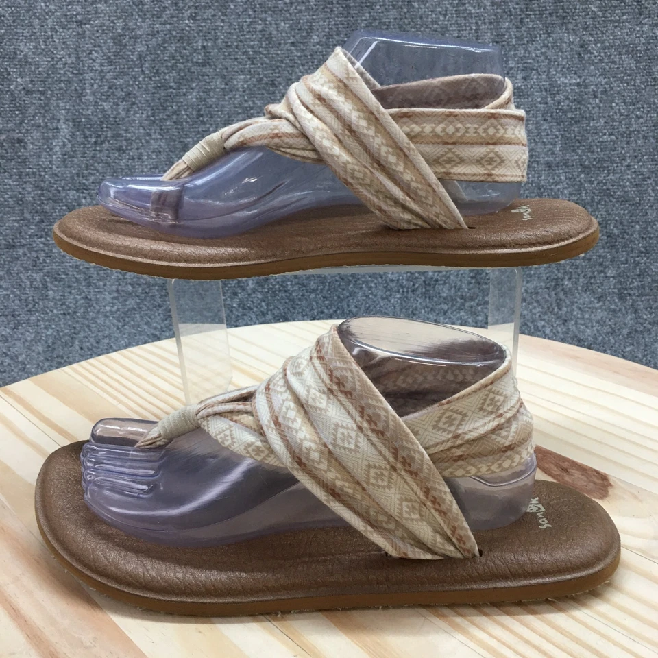 Sanuk Sandals Womens 10 Yoga Sling Casual Slingback Flip Flops SWS10535 Brown - Image 2 of 4