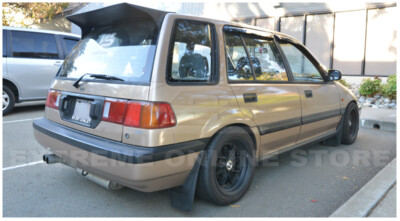 For 88-91 Honda Civic Wagon | J's Style PRIMER BLACK Rear Roof Wing Spoiler