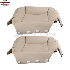 Driver & Passenger Bottom Leather Seat Cover Beige Tan For 2003-2009 Lexus GX470