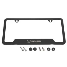 OEM NEW Genuine Mazda License Plate Frame Bracket Black w/ Logo C9N2-V4-027A