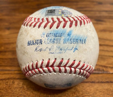 Joan Adon Nationals Game Used STRIKE OUT Baseball 4/30/2022 v Giants K #30 + OUT