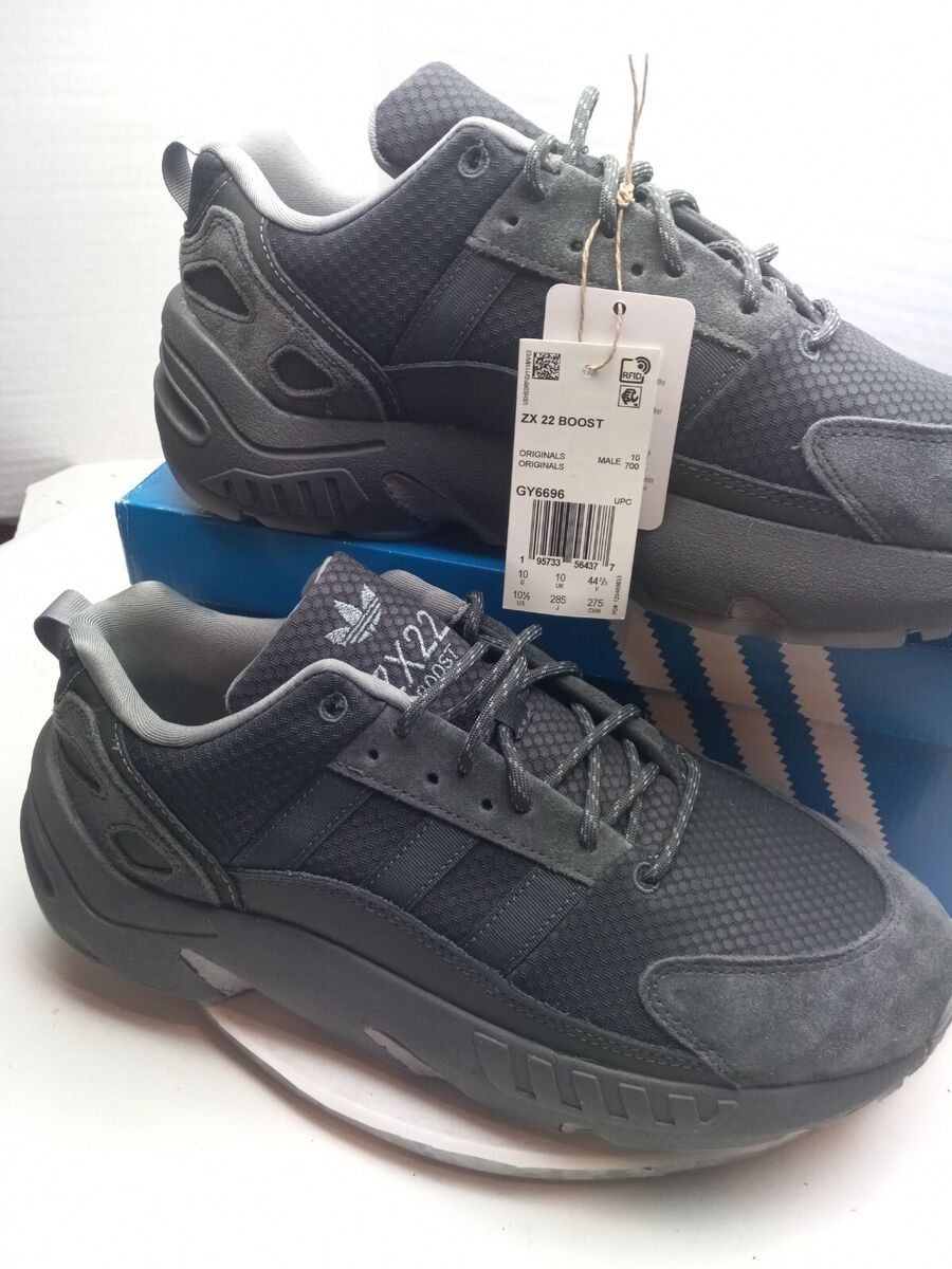 Adidas ZX 22 Boost Originals Mens Sz 10.5 Running Shoes Dgh Gray Black  (GY6696)