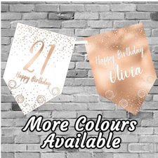 Personalised  Birthday Bunting Banner  40th 50th 60th Flags Party Decorations