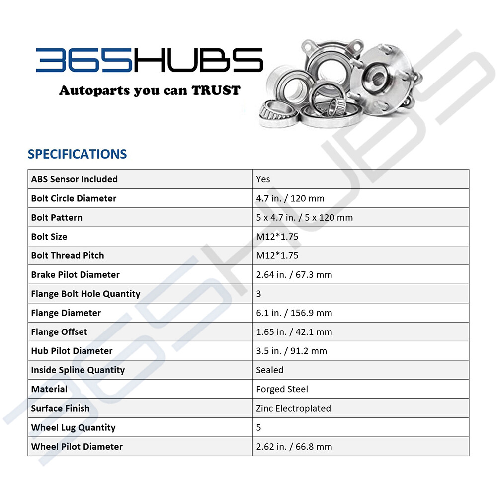 2x Front Wheel Bearing Hub Assembly For 2017-2021 Chevrolet Camaro 2x Front Wheel Bearing Hub Assembly For 2017-2021 Chevrolet Camaro