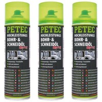 Petec BohröL Und SchneidöL 3X 500Ml 73050 GewindeschneidöL