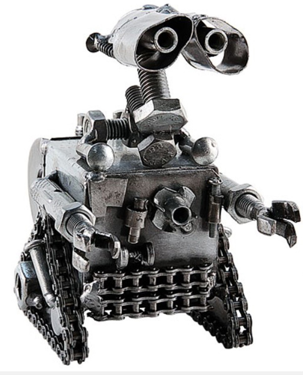 Wall-E & EVE Hand Crafted Recycled Metal Art Sculpture Figurine | eBay
