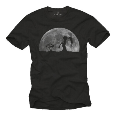Cooles Retro Gothic Herren T-Shirt mit Tod im Garten - Männer Emo Nerd Shirt