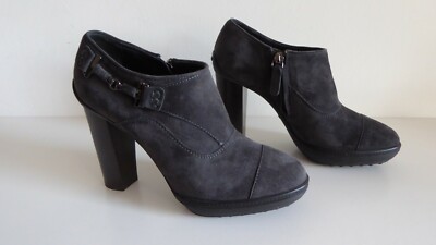 Tod's Stiefeletten Ankle Boots Wildleder Leder Grau  Gr. 36,5 , neuwertig
