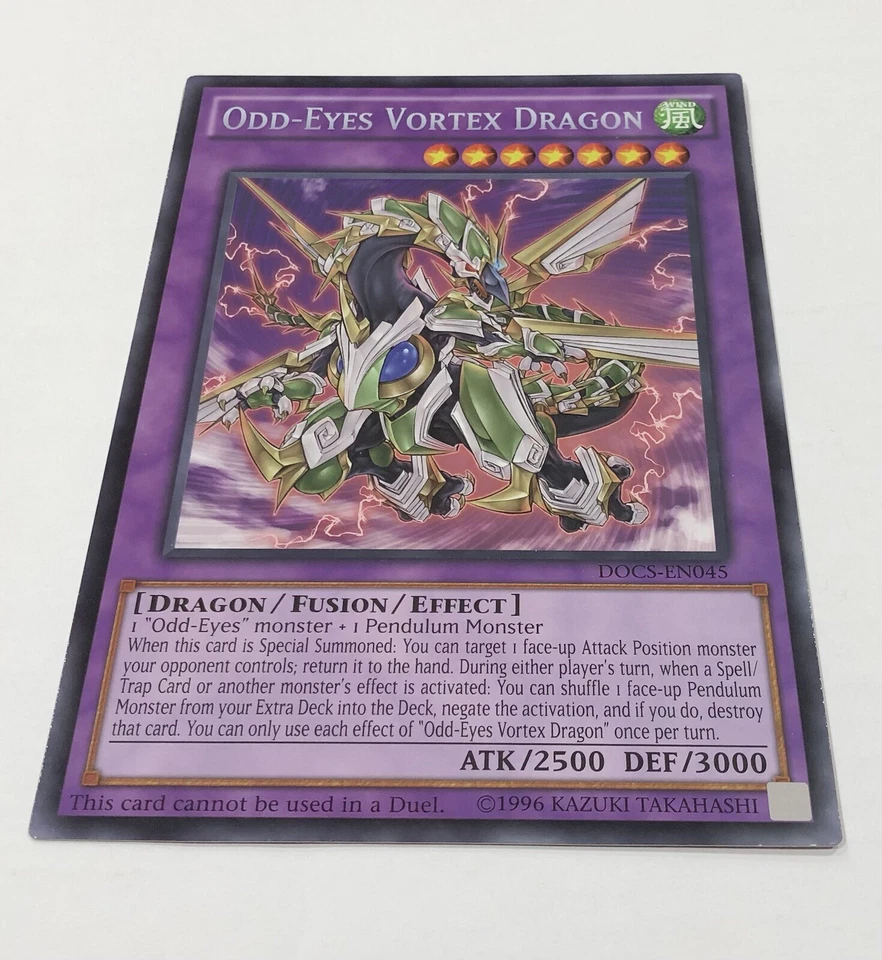 YUGIOH Jumbo Oversized Promo Card ODD-EYES VORTEX DRAGON DOCS-EN045 YU-GI-OH! - Image 2 of 4