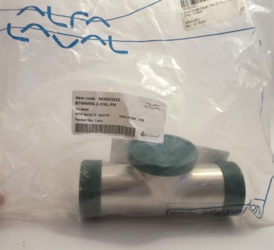 ALFA LAVAL 2'' Short Outlet Equal Tee (2'' x 2'' x 2'') 316L SS (B7WWMS-2-316L-PM) 