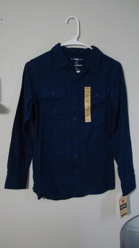 Urban Pipeline Shirt Ultimate Flannel Blue Plain Long Sleeve Boys Large 14/16 - Picture 9 of 9