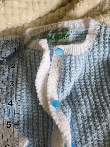 Lot Of 3 Vintage Handmade Infant/Toddler Sweaters - Picture 8 of 10