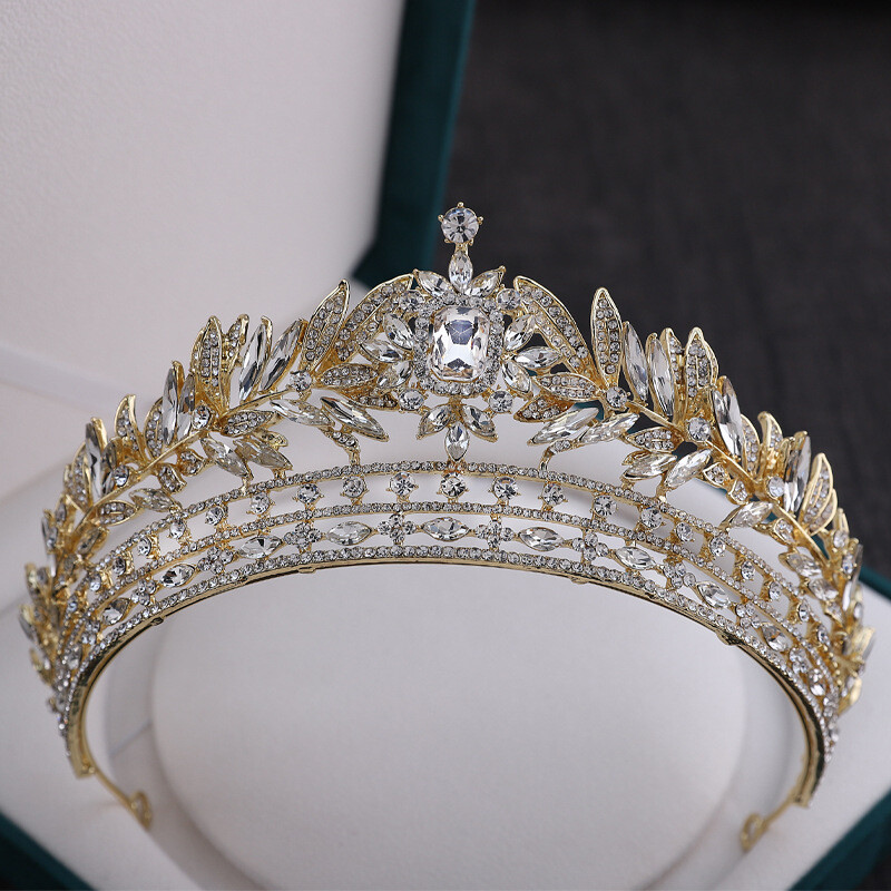 Tiara Corona Cristallo Matrimonio - Diadema Vintage Con Strass, Per Spose E Feste, Taglia Unica - Foto 10