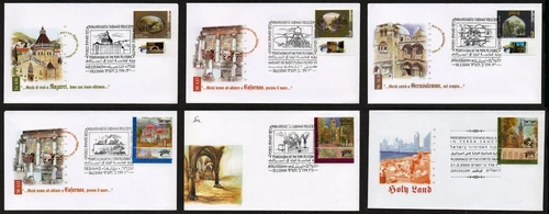 ISRAEL, SCOTT # 1369-1398, SET OF 6 FDC COVERS PILGRIMAGE OF THE POPE VISIT 2000
