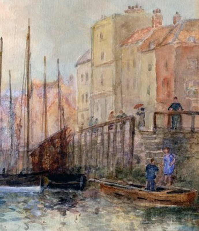 19th Century 'View of Old Whitby', Giclée Art Print of original vintage