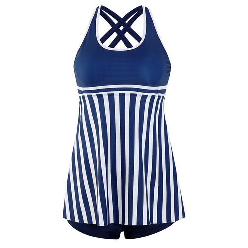 New Women Tankini Swimdress Swimsuit Beachwear Push Up Swimwear Plus Size - Picture 3 of 12