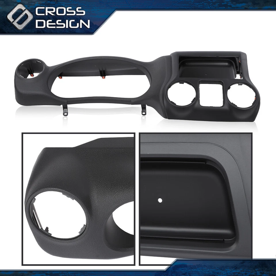 APTO PARA JEEP WRANGLER 2011-2014 TABLERO CUADRO DE INSTRUMENTOS PANEL DE AJUSTE BISEL NEGRO Foto 4 de 4