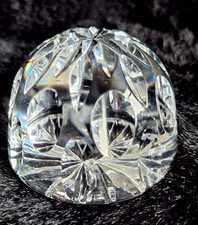 WEBB CORBETT PAPERWEIGHT FACETED OPTIC THUMBPRINTS RARE