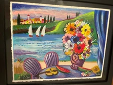 Shlomo Alter BY THE LAKE signed Limited Edition Serigraph