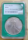 2024 American Silver Eagle NGC MS69 - Green Label - Superior Eye Appeal - 1oz