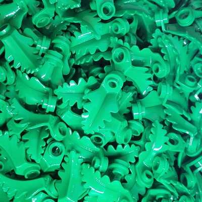 LEGO Green Plant Plate, Round 1 x 1 Curved, Leaf No 2682 / 6411022