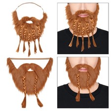 Fake Beard Fancy Dress Chin Strap Fake Mustache for Halloween Stage Performance