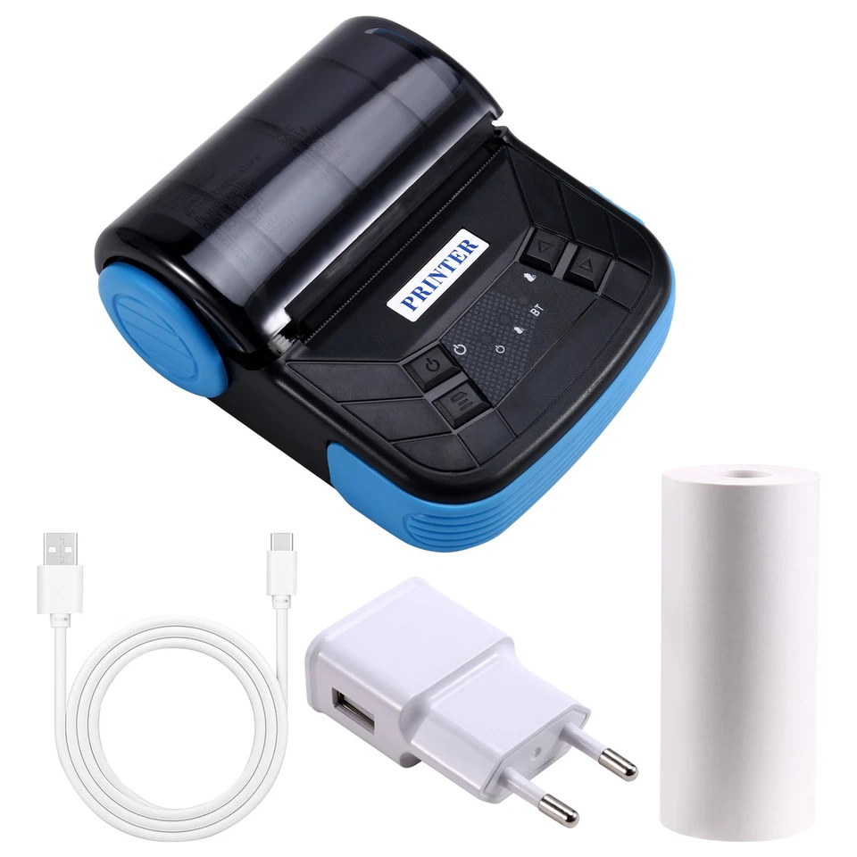 80-mm--Thermodrucker, Exquisites, Leichtes , Tragbarer Tintenloser Drucker 4829