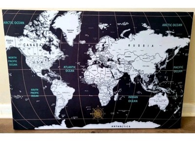 World Map Modern Sound Absorbing Acoustic Wall Panel