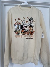 Walt Disney World Mickey Pumpkin Spice And Everything Nice Sweatshirt Small NEW