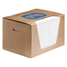 Pig Mat440 Sorbent Pad, 22 Gal, 15 In X 20 In, Oil, White, Polypropylene