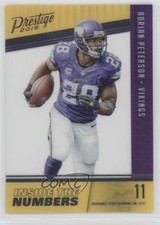 2016 Panini Prestige Inside the Numbers Adrian Peterson #10 4g3