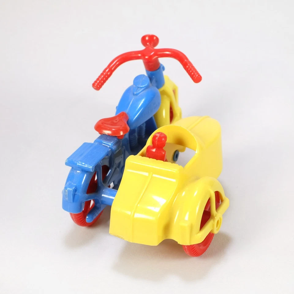 Motocicleta de juguete de plástico duro Renwal con sidecar No. 23 - Vintage años 1940-1950 Foto 4 de 4