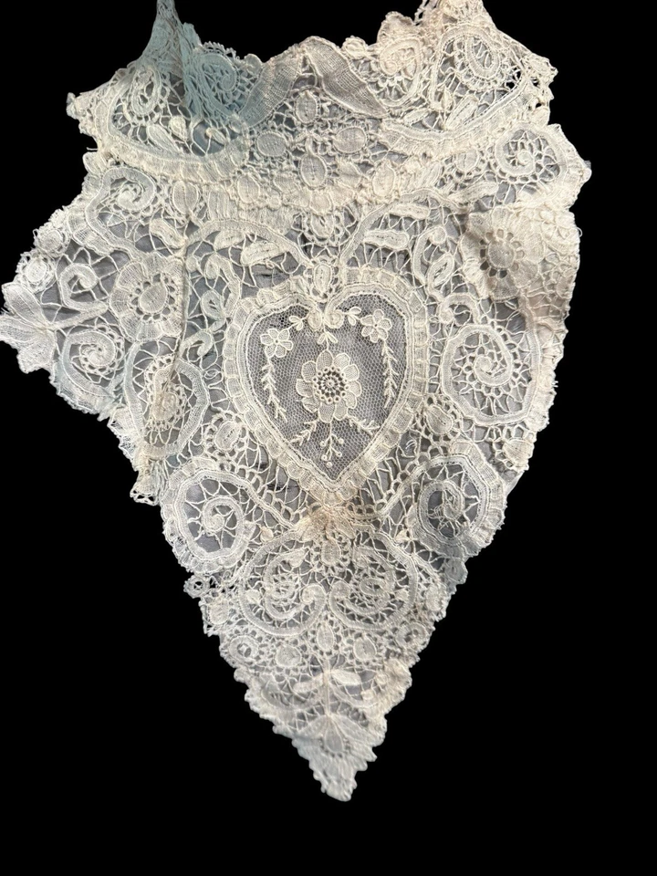 Воротник в эдвардианскую кокетку с бельгийским кружевом - Изображение 2 из 4