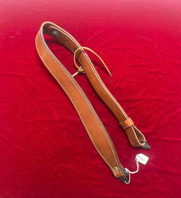 Vintage Bianchi Cobra Leather Rifle Sling with Uncle Mikes Swivels  #1110