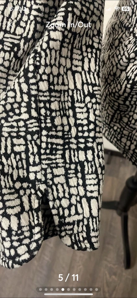 Marisa Christina Women's Blazer Geometric White Black With Collar Size S Stretch - Image 4 of 4