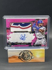 2021 Topps Inception #APC-LT Leody Taveras Rookie 3-Color Patch Auto Pink #22/75