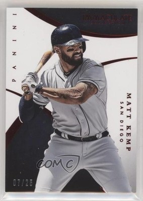 2015 Panini Immaculate Red 7/25 Matt Kemp #32 n1u