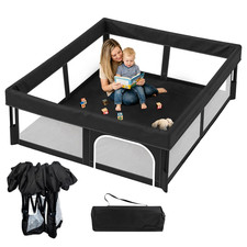 Portable Foldable Baby Playpen, 63"x63", ASTM Certified for Indoor Outdoor Use