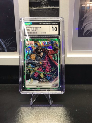 2023 Marvel Platinum Gambit #120 Green Crackle CGC 9 Gem Mint