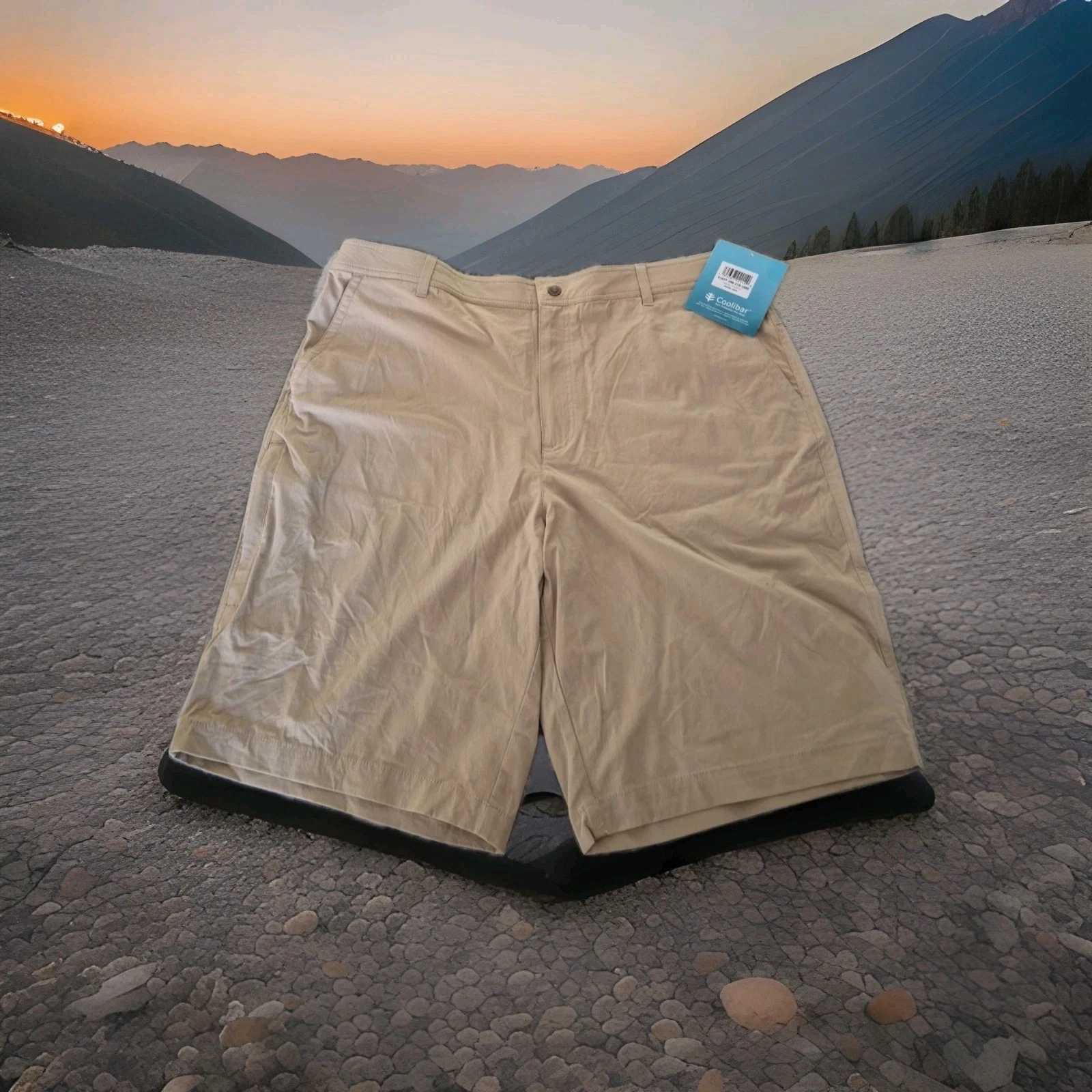 Coolibar Shorts NWT Men’s Summer Casual Size 38 UPF 50+ Khaki Chino