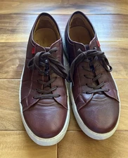 MARC JOSEPH NEW YORK Men's Leather Sneaker Sz 8 Burgundy
