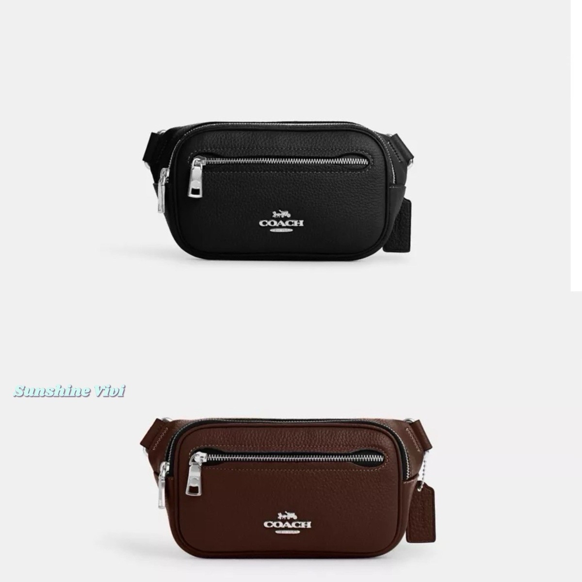 NWT COACH Men's Belt Bag Elias Mini Belt Leather Crossbody CR190