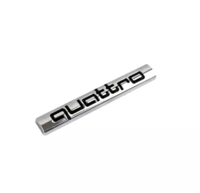 AUDI QUATTRO Emblem Logo Kofferraum Schriftzug Aufkleber Zeichen Kotflügel Silbe