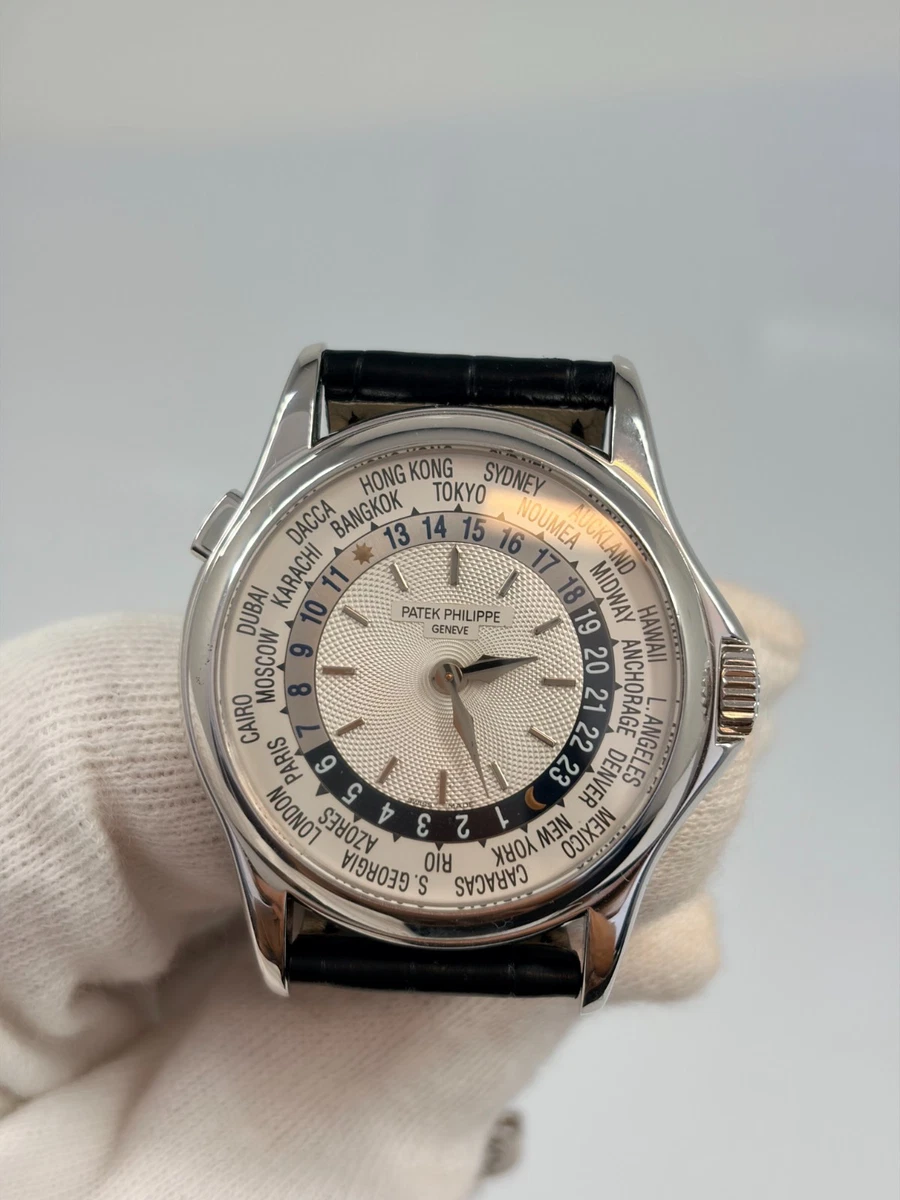 Reloj Hombre Patek Philippe World Time Automático Oro Blanco 18K, 5110
